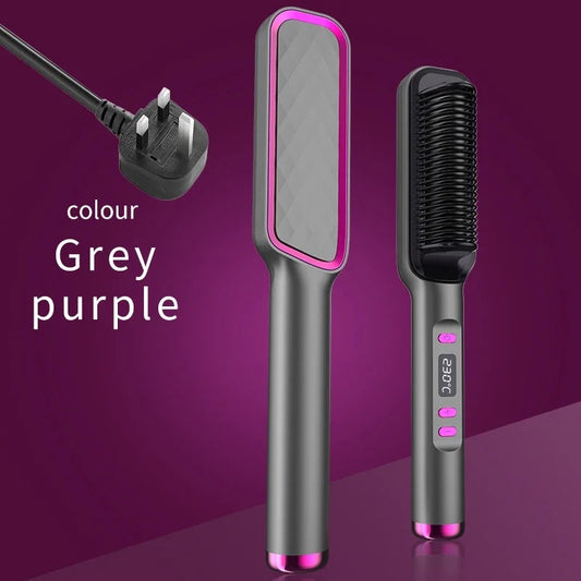 Electric Hair Straightening Brush With Ionic Technology