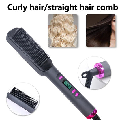 Electric Hair Straightening Brush With Ionic Technology